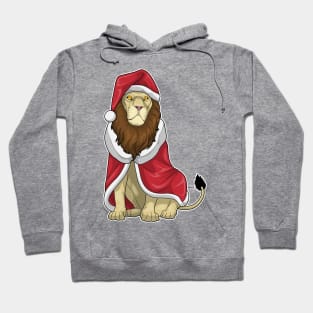 Lion Christmas Santa hat Hoodie